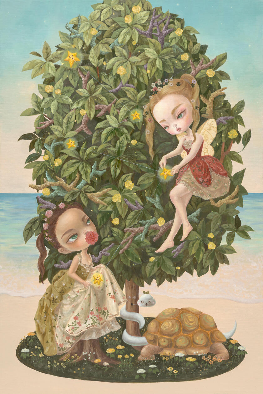 sea constellation#2-light that reachs you, 닿은 별빛, oil on canvas, 91.0 × 60.6 cm, 2025
