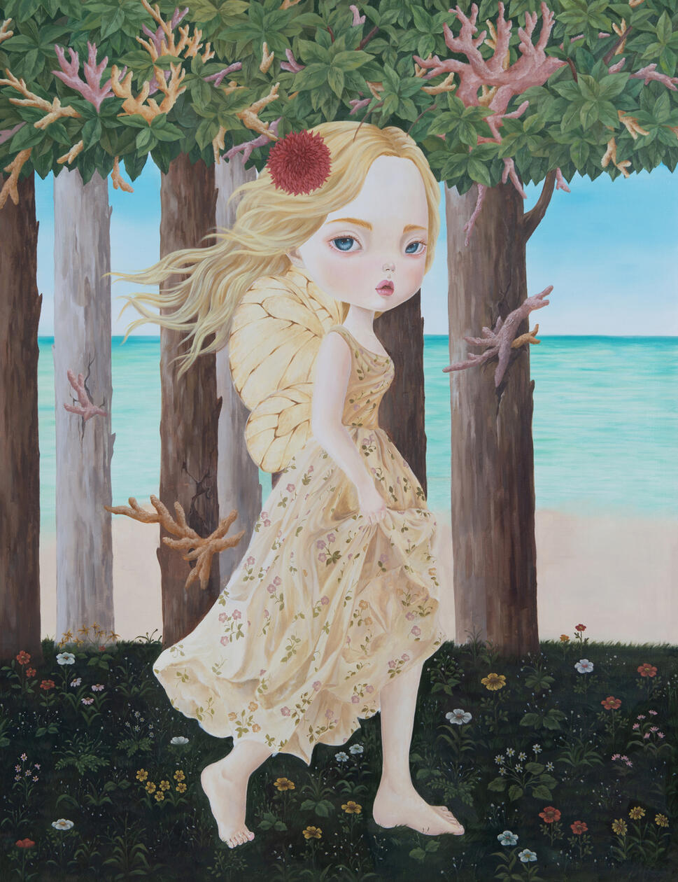 Narace, Let Every Step Bloom Brilliantly나레이스..걷는 걸음걸음 마다 찬란하게 꽃을 피워라, oil on canvas, 116.7x91.0cm,2024