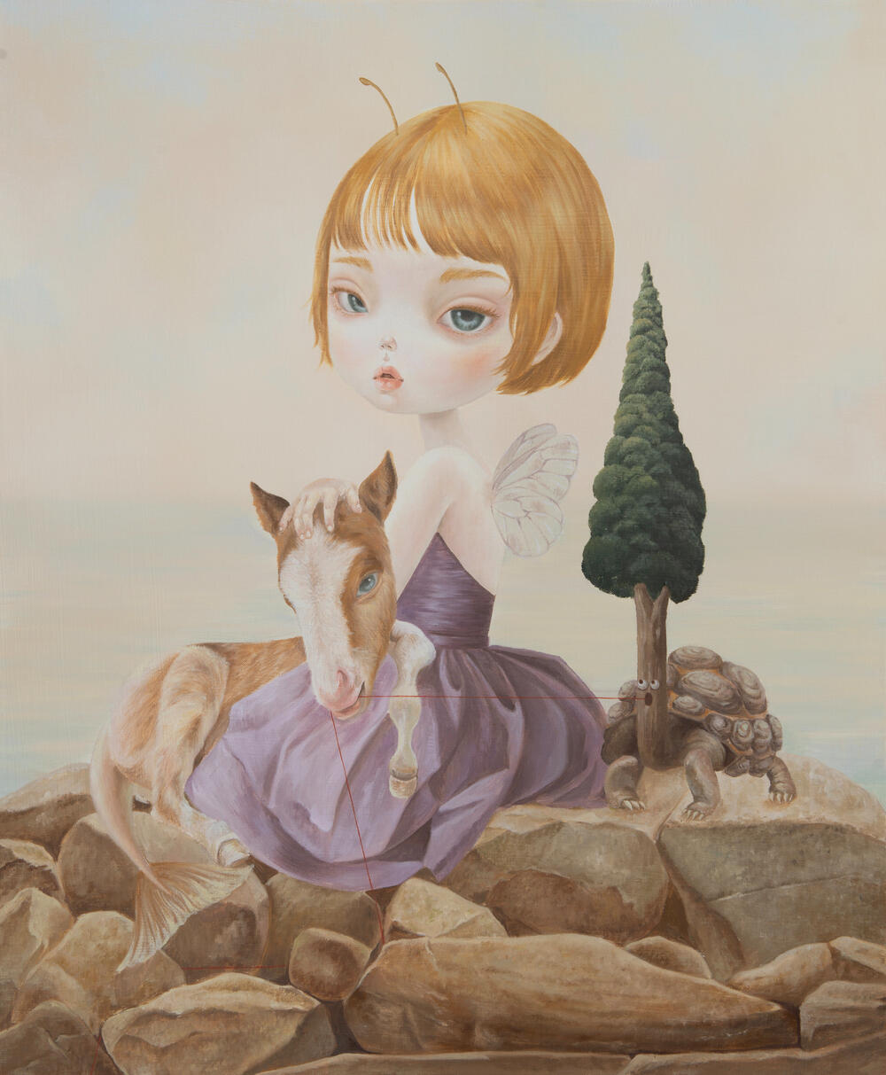 RED THREAD Sea of Farewell Oil on Canvas 72.7 × 60.6 cm 2024