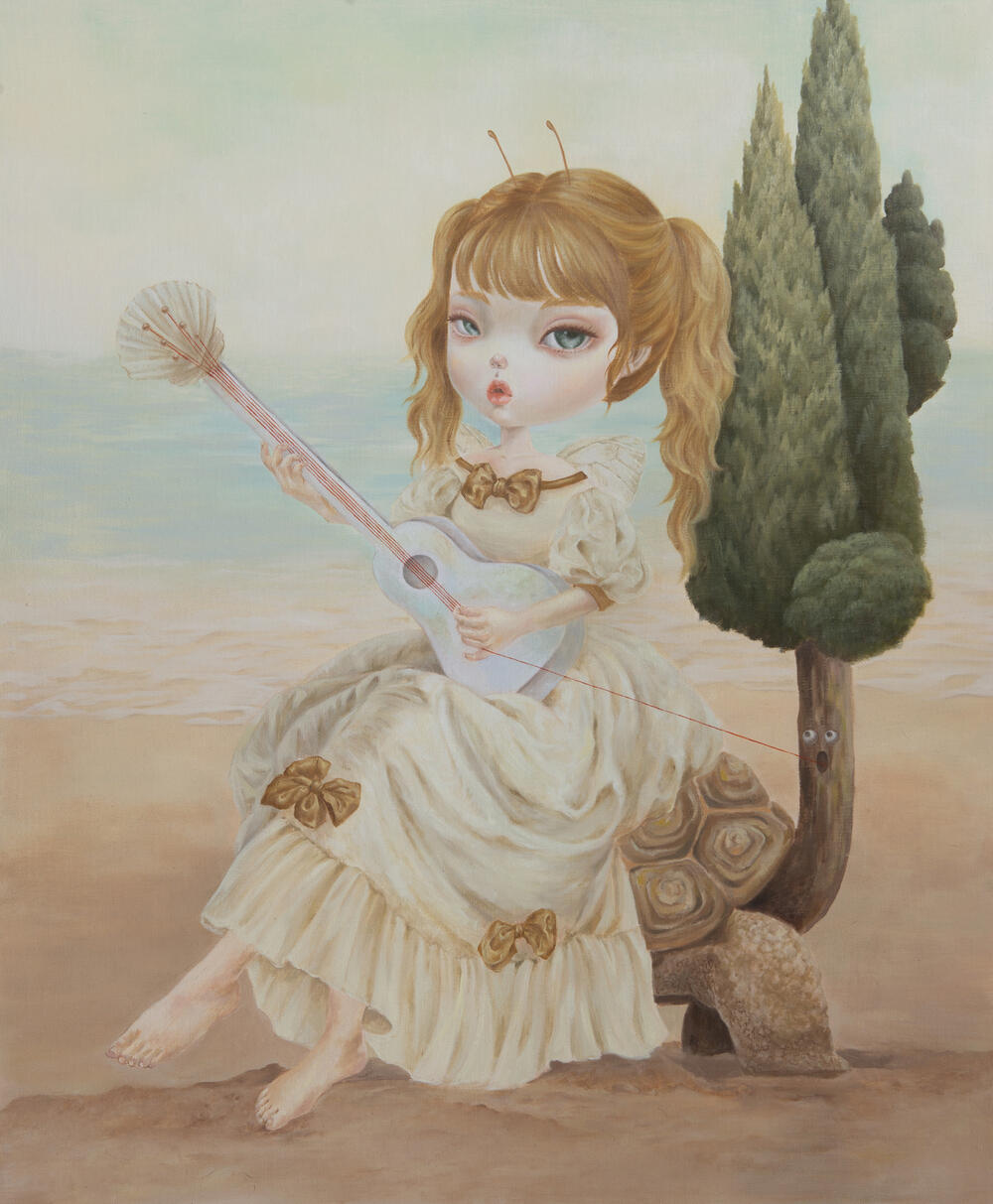 RED THREAD Song of Farewell Oil on Canvas 72.7 × 60.6 cm 2024
